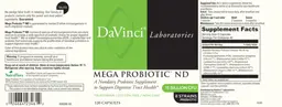 Label for Mega Probiotic ND