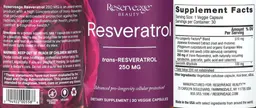 Label for Resveratrol 250 mg