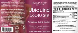 Label for Ubiquinol CoQ10 Stat