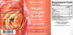 Label for Vegan Collagen Builder Gummies Cherry Flavored