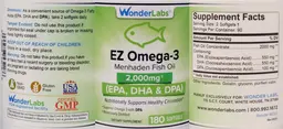 Label for EZ Omega-3 2,000 mg