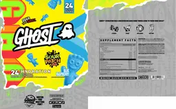 Label for Hydration Sour Patch Kids Blue Raspberry