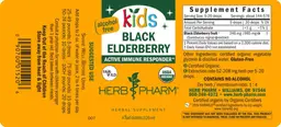 Label for Kids Black Elderberry Alcohol Free