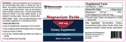Label for Magnesium Oxide 420 mg