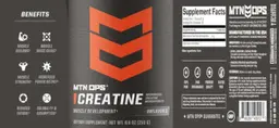 Label for Creatine Unflavored