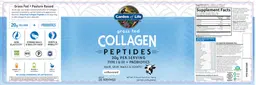 Label for Grass Fed Collagen Peptides Unflavored
