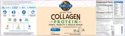 Label for Grass Fed Collagen Protein Vanilla Flavor