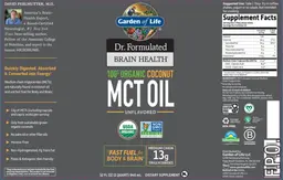Label for MCT Oil Unflavored