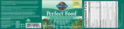 Label for Perfect Food Super Green Formula