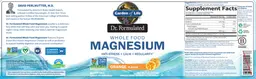 Label for Whole Food Magnesium Orange Flavor