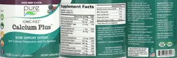Label for Calcium Plus Mixed Berry Flavor