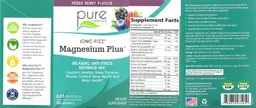 Label for Magnesium Plus Mixed Berry Flavor