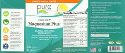 Label for Magnesium Plus Orange-Vanilla Flavor
