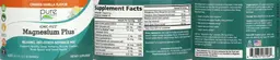 Label for Magnesium Plus Orange-Vanilla Flavor