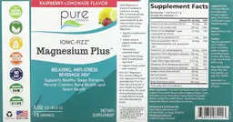 Label for Magnesium Plus Raspberry-Lemonade Flavor