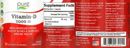 Label for Vitamin-D 2000 IU