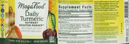Label for Daily Turmeric Nutrient Booster Powder