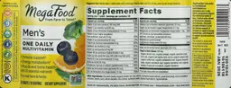 Label for Men's One Daily Multivitamin