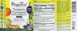 Label for Turmeric Curcumin Extra Strength Joint