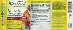 Label for Turmeric Curcumin Extra Strength Liver