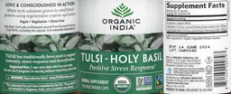 Label for Tulsi-Holy Basil Positive Stress Response