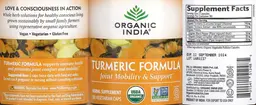 Label for Turmeric Formula Joint Mobility & Support