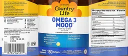 Label for Omega 3 Mood Natural Lemon Flavored!
