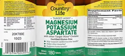 Label for Magnesium Potassium Aspartate