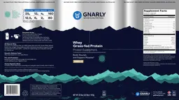 Label for Whey Grass-fed Protein Vanilla