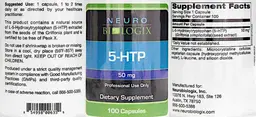 Label for 5-HTP 50 mg