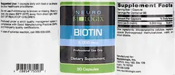 Label for Biotin 5,000 mcg