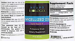 Label for Micellized D3 Liquid Vitamin D