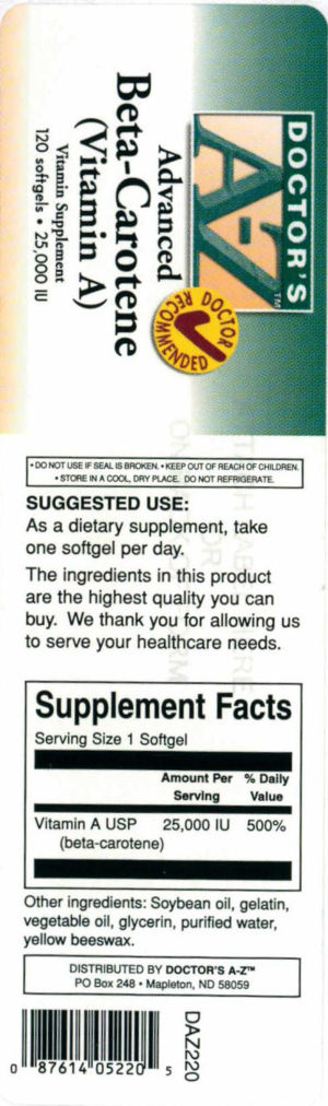 Advanced Beta-Carotene (Vitamin A) 25,00