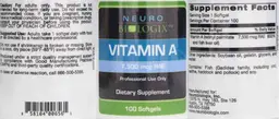Label for Vitamin A 7,500 mcg RAE