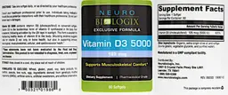 Label for Vitamin D3 5000 125 mcg
