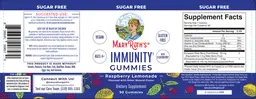 Label for Immunity Gummies Raspberry Lemonade