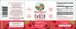 Label for CoQ10 Gummies Raspberry