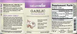 Label for Garlic 1500 mg