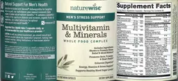 Label for Multivitamin & Minerals Men's Stress Support