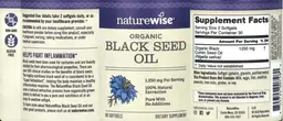 Label for Organic Black Seed Oil 1,250 mg