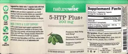 Label for 5-HTP Plus+ 200 mg