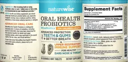Label for Oral Health Probiotics WiseBiotics Mint