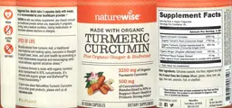 Label for Turmeric Curcumin