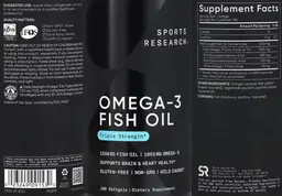 Label for Omega-3 1055 mg Fish Oil 1250 mg