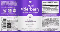 Label for Liquid Elderberry Sambucus Complex