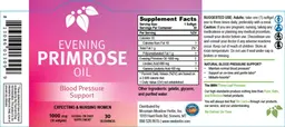 Label for Evening Primrose Oil 1000 mg