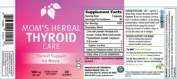 Label for Mom's Herbal Thyroid Care 500 mg