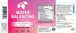 Label for Water Balancing Formula