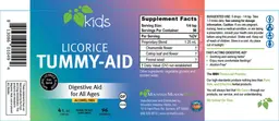 Label for Licorice Tummy-Aid Natural Licorice Flavor