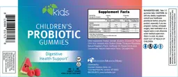 Label for Children's Probiotic Gummies Raspberry Watermelon